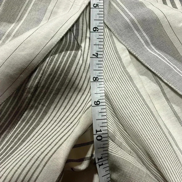 ❤️Host Picks❤️[US4/EU34]ARMANI  JEANS WideLeg Hemp/Linen Blend Gray Straps Pant - Picture 11 of 11